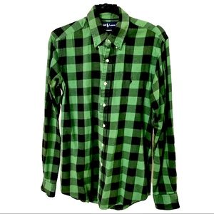 Polo Ralph Lauren Plaid Green Button Up - M